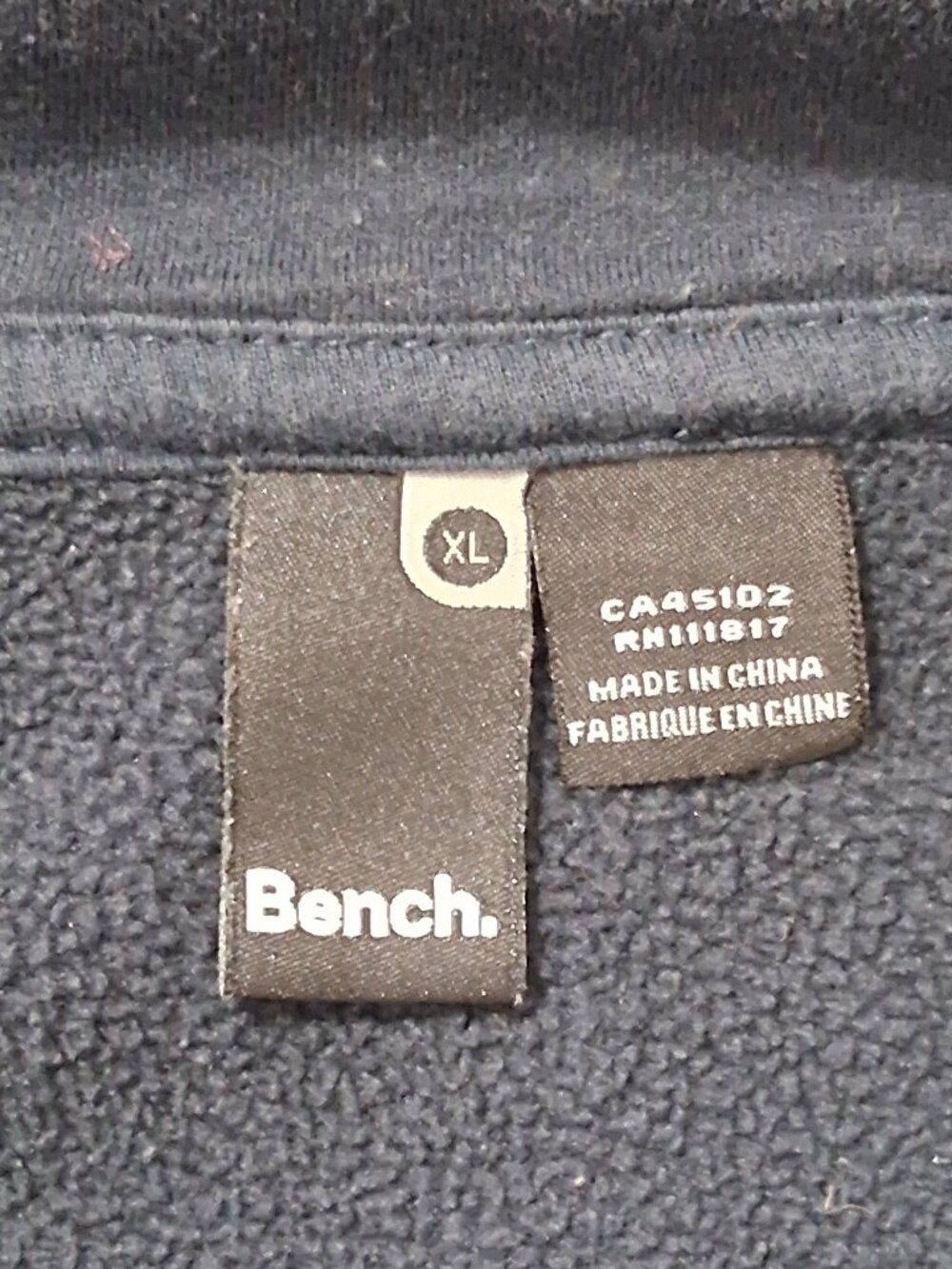 Bench jacket with a dark blue hood - Picture 5 of 13